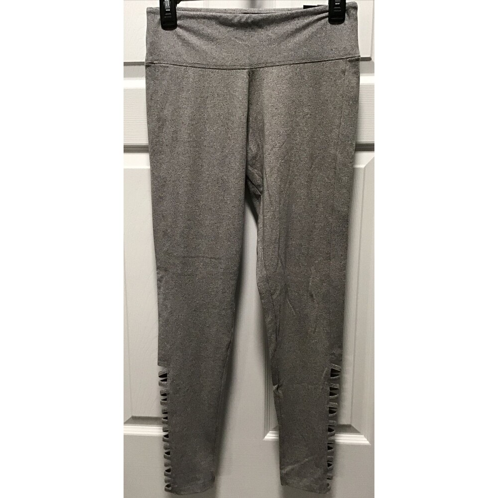 NWT VS Victoria Sport Heathered Gray Workout leggings with lattice Panels Medium
